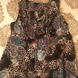 Lane Bryant multicolor printed sleeveless blouse